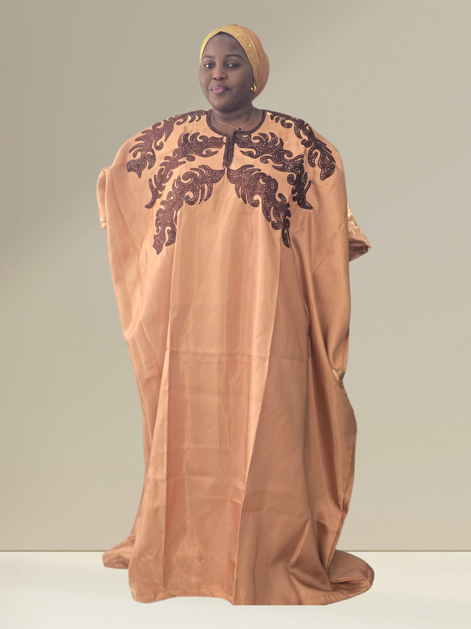 ADUKE ARIYIKE LUXURYMIKADO EMBROIDERED BOUBOU KAFTAN