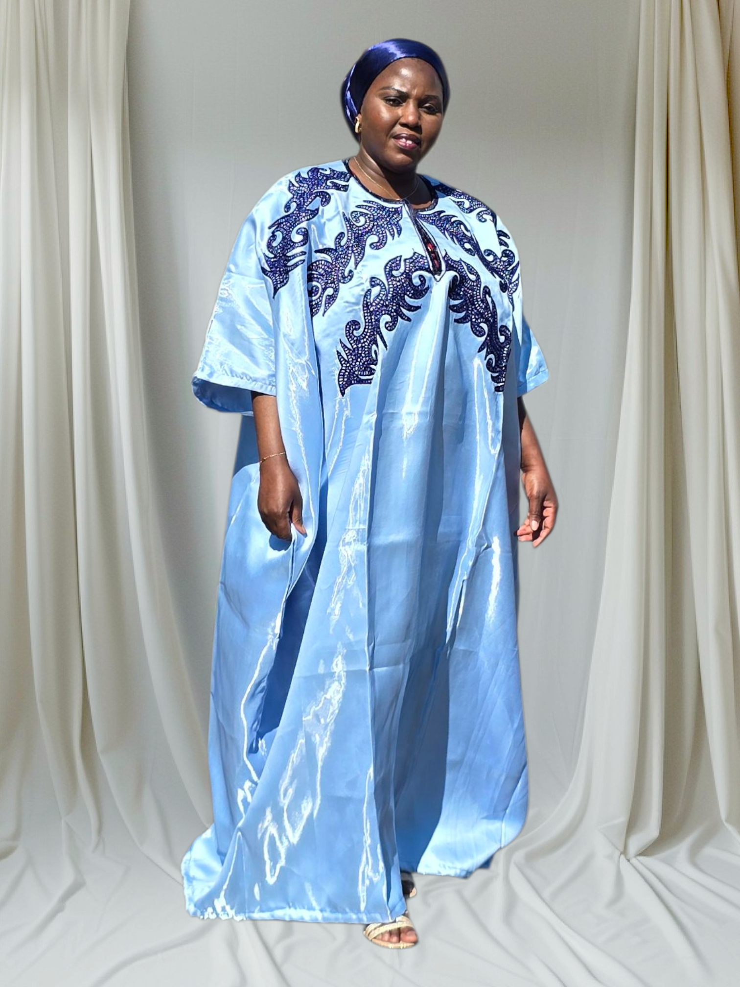 ADUKE ARIYIKE LUXURYMIKADO EMBROIDERED BOUBOU KAFTAN